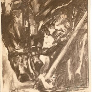 A-024 – Boer met Paard  houtskool