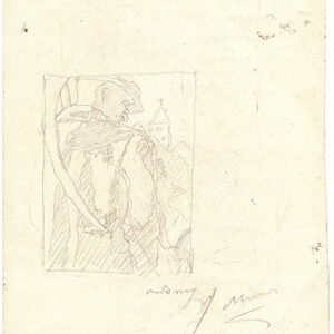 A-025a – Boer met zeis in dorp potl 284×166 (recto)