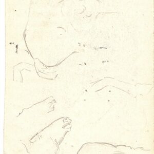 A-025b – Boer met zeis in dorp potl 284×166 (verso)