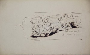 Ontwerp Inferno, Canto 29,67Wij zagen buiken, ruggen die daar lagenDwars door elkaar; een enkeling verkoosZich kruipend aan een trieste tocht te wagen(A-031)