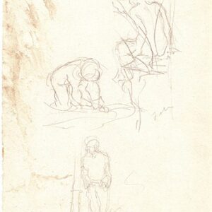 A-084 – Studies potlood 224x130bruingrijs papier