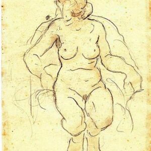 C-016 – 1942 Zittend naakt potl aqua 259×179 sd 1942