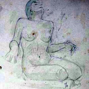 C-080 – Zittend vrouwelijk naakt 1