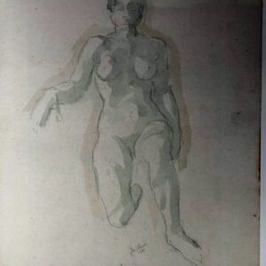 C-083 – Zittend vrouwelijk naakt 4