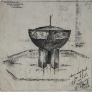 D-042 – 1956 Fatimakerk Nijmegen ontwerpschets doopvont