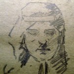 Tekening in boek