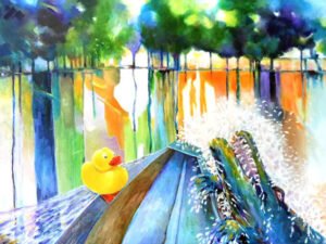 Niek Nagengast - In wankel evenwicht - olieverf